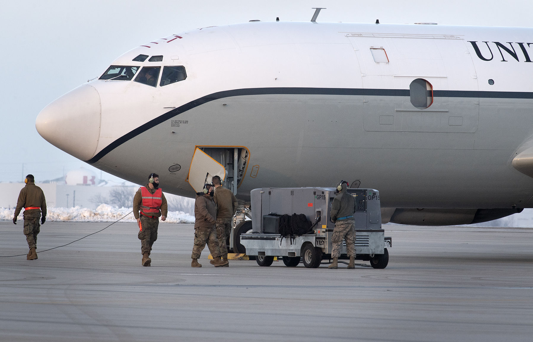 Offutt Air Force Base plane at Lincoln Airport